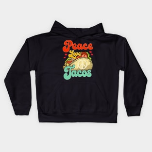 Peace Love Tacos Kids Hoodie